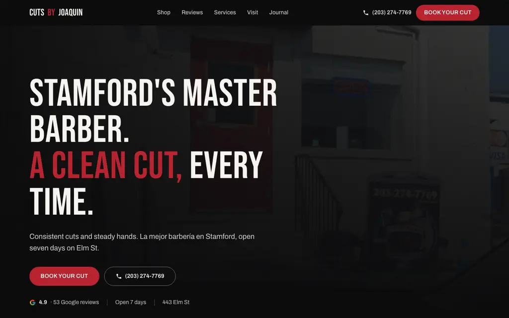 Cuts by Joaquin website, live